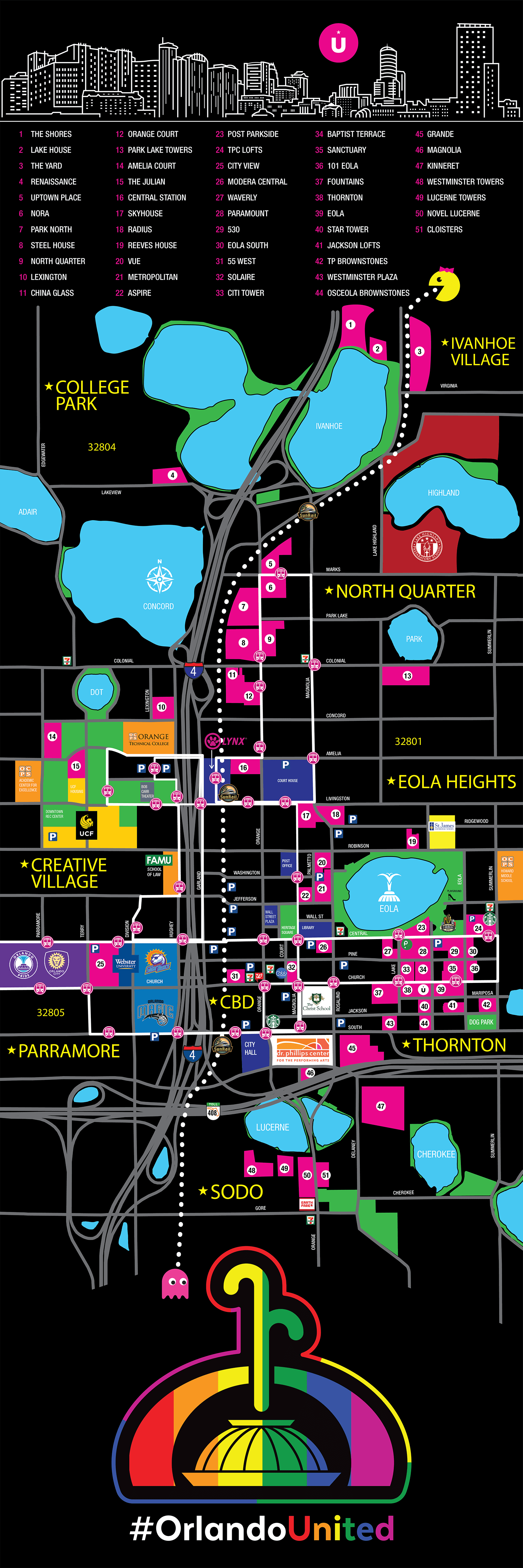 Urbanista Downtown Orlando Map